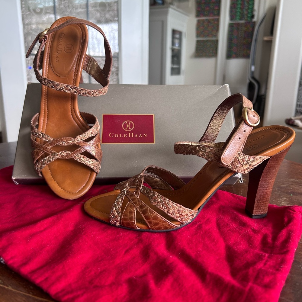Cole Haan Women's Brown Strappy Heels